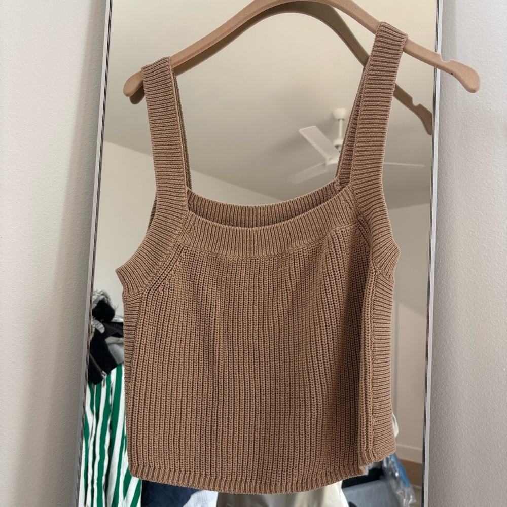 ReformationTan Knit Top